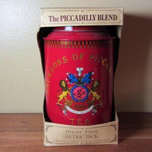 Jacksons of Piccadilly tea 8.82 oz tin vintage England sealed unopened (H244)